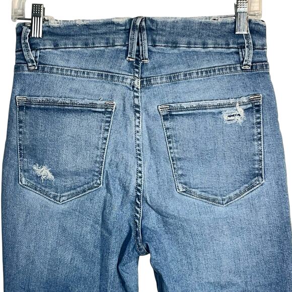 Good American Good Legs Distressed Skinny Jeans – Blue Wash, Size 6/28 - Picture 4 of 8